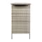 Flash Furniture Marco Indoor/Outdoor Patio Wicker Rattan Bar Counter Table w/2 Shelves, Gray LTS-0165-GY-GG - alternate 9